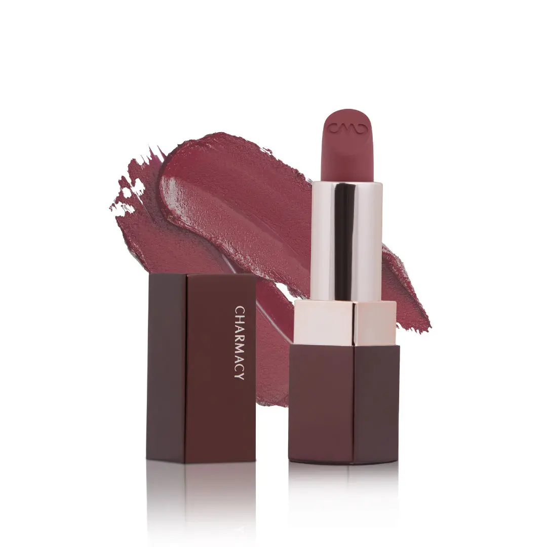 Charmacy Milano Soft Satin Matte Lipstick (Vivid Mauve) - 3.8g, High Coverage, Single Stoke, Hydrating on Lips, Matte In Texture, Glides Smoothly, Vibrant Colors, Non Toxic, Vegan, Cruelty Free