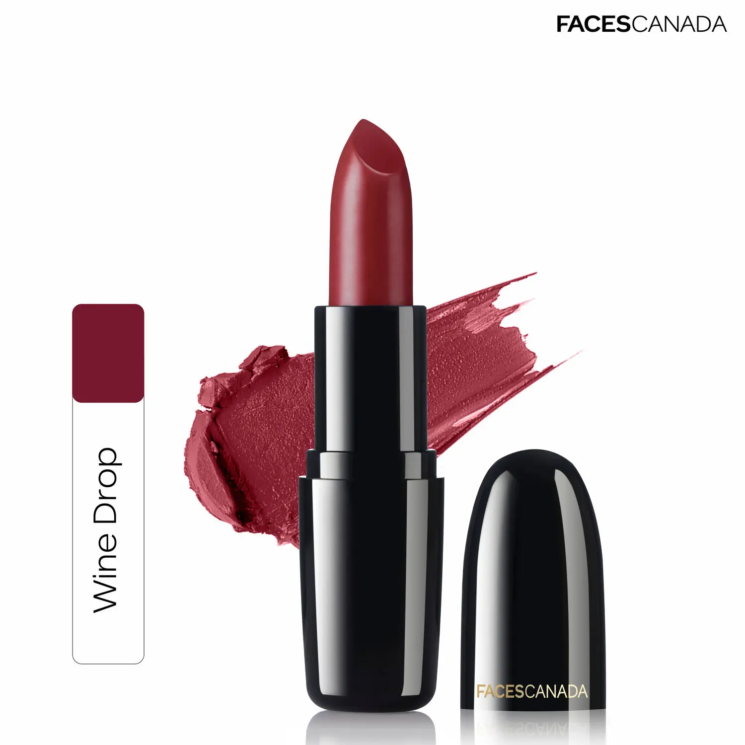 Faces Canada Weightless Creme Lipstick |Jojoba and Almond Oil enriched | Highly pigmented | Smooth One Stroke Color | Wine Drop 4g