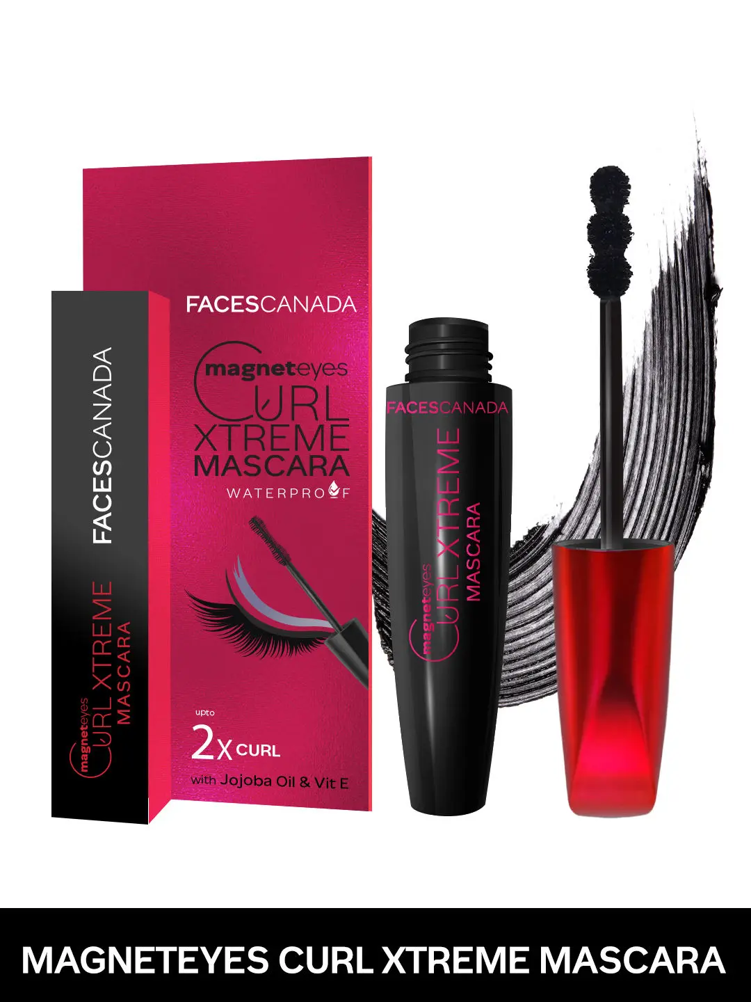 FACES CANADA Magneteyes Curl Xtreme Mascara I Waterproof I Quick Drying I Long Wear I Intense Black I Lightweight I Jojoba Oil I Vitamin B I Cruelty-free I Vegan I Paraben-free