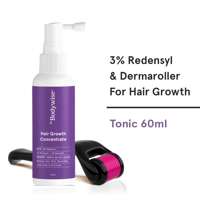 Be Bodywise Hair Growth Concentrate And Derma Roller For Women