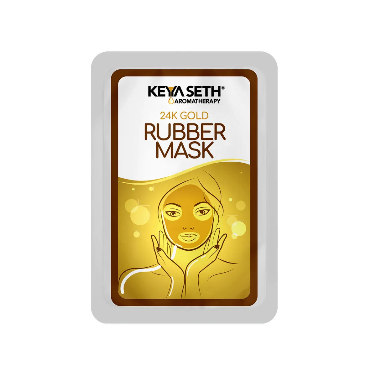 Keya Seth Aromatherapy, 24k Gold Rubber Facial Mask For Brightening & Whitening