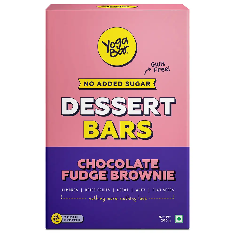 Yogabar Dessert Bar,  5 bar(s)  Chocolate Fudge Brownie