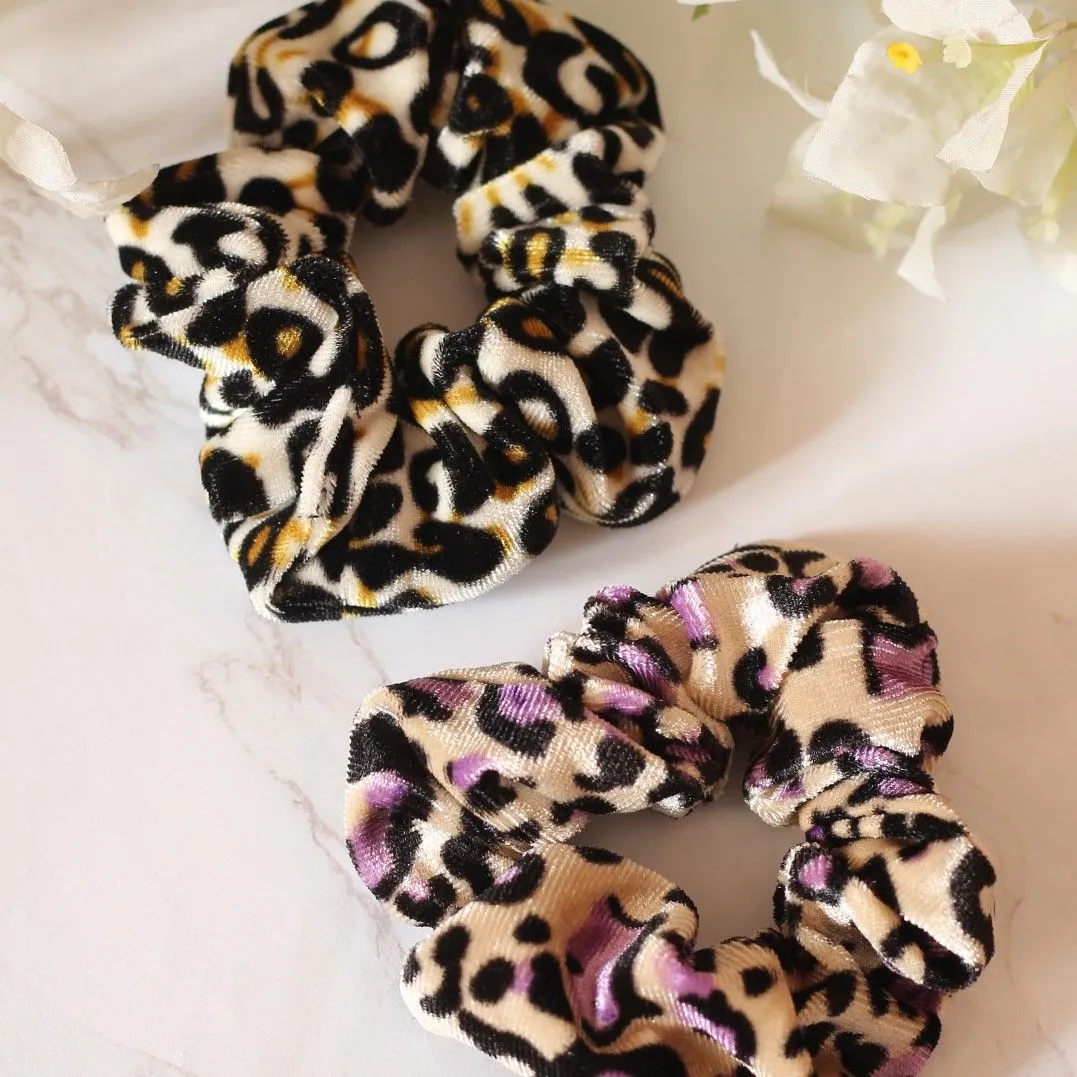 Bellofox Leopard Scrunchies Set Of 2