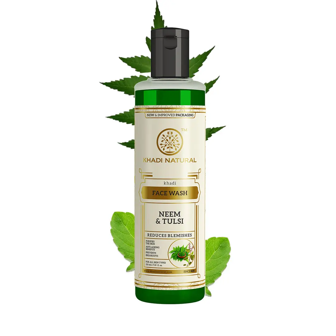 Khadi Natural Neem & Tulsi Herbal Face Wash| Control Excess Oil - (210ml)