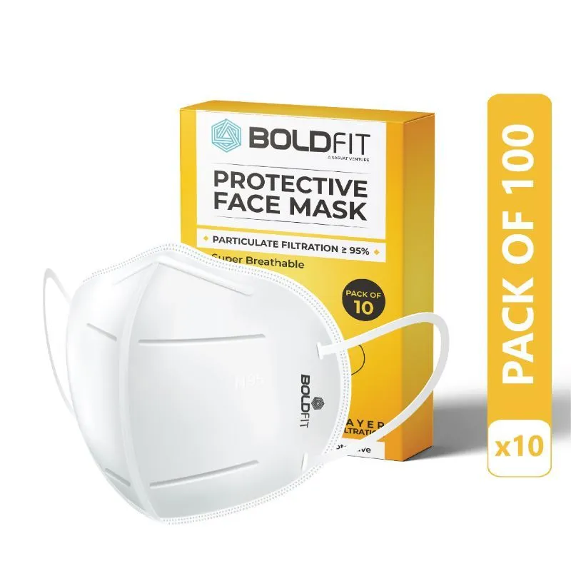 Boldfit N95 Mask For Men & Women - 5 Layer - Pack Of 100