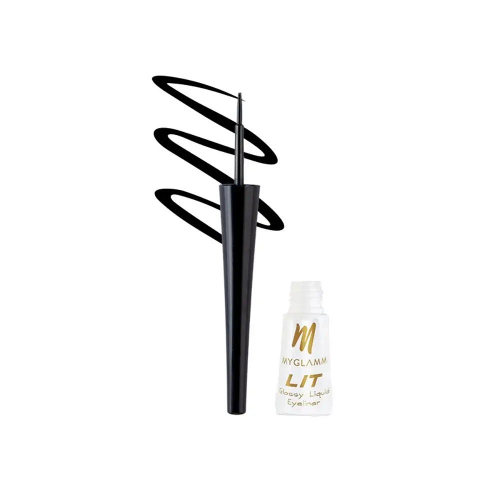 MyGlamm LIT Glossy Liquid Eyeliner-Black Party (3.5 ml)