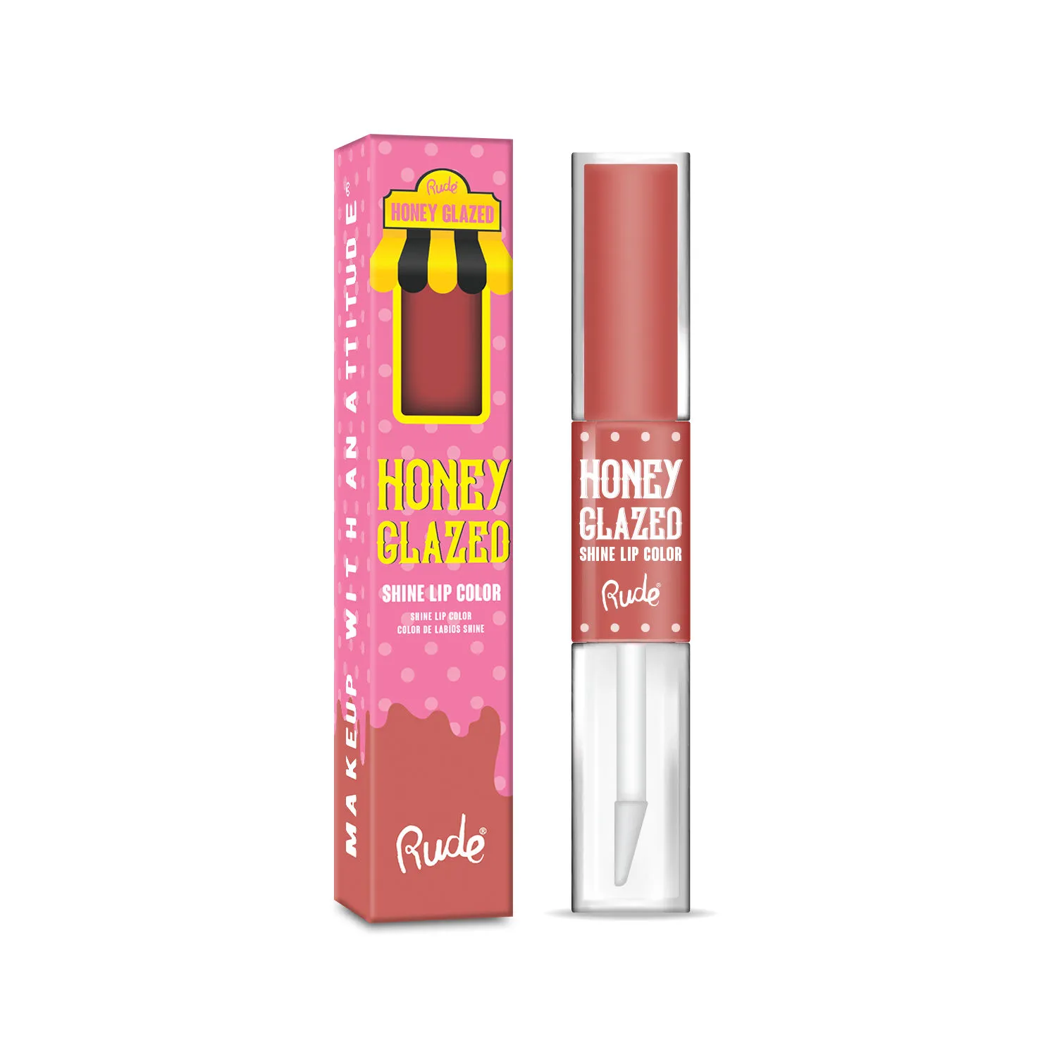 Rude Cosmetics Honey Glazed Shine Lip Color - Crullers