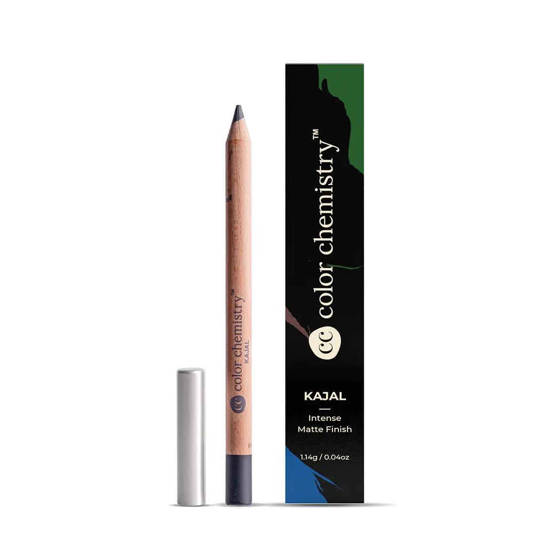 Color Chemistry Organic Kajal, Intense Matte Finish, One-stroke application - Certified Organic (1.14g) Raven KJ01