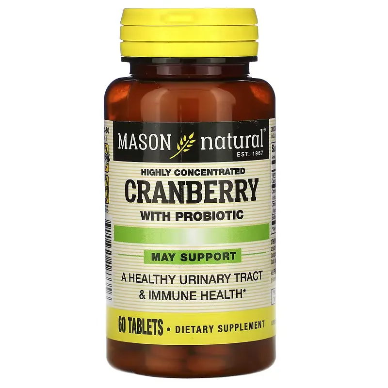 Cranberry with Probiotic, Highly Concentrated, 60 Tablets