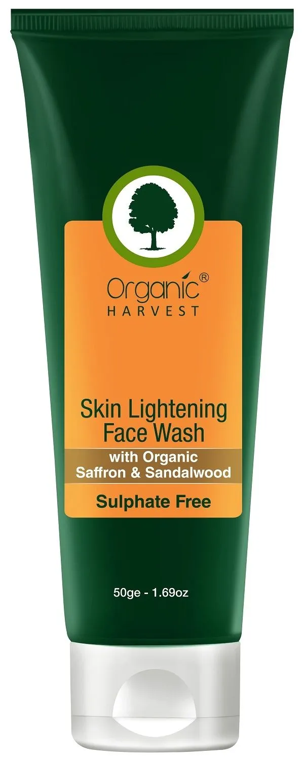 Organic Harvest Sulphate Free Skin Lightening Face Wash With Organic Saffron & Sandalwood