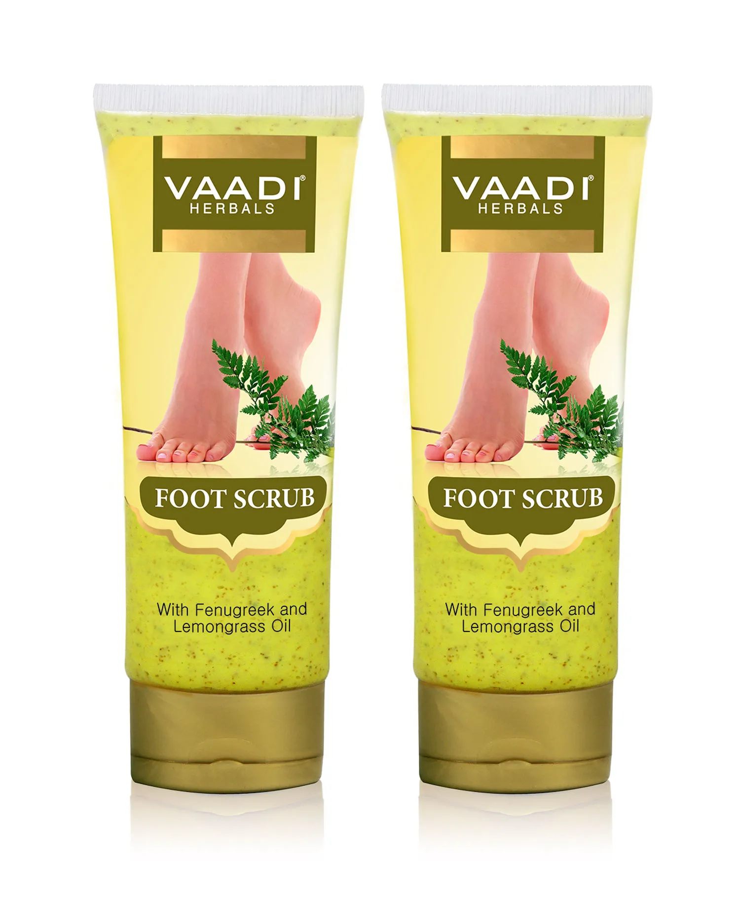 Vaadi Herbals Foot Scrub With Fenugreek & Lemongrass Oil (Pack Of 2)