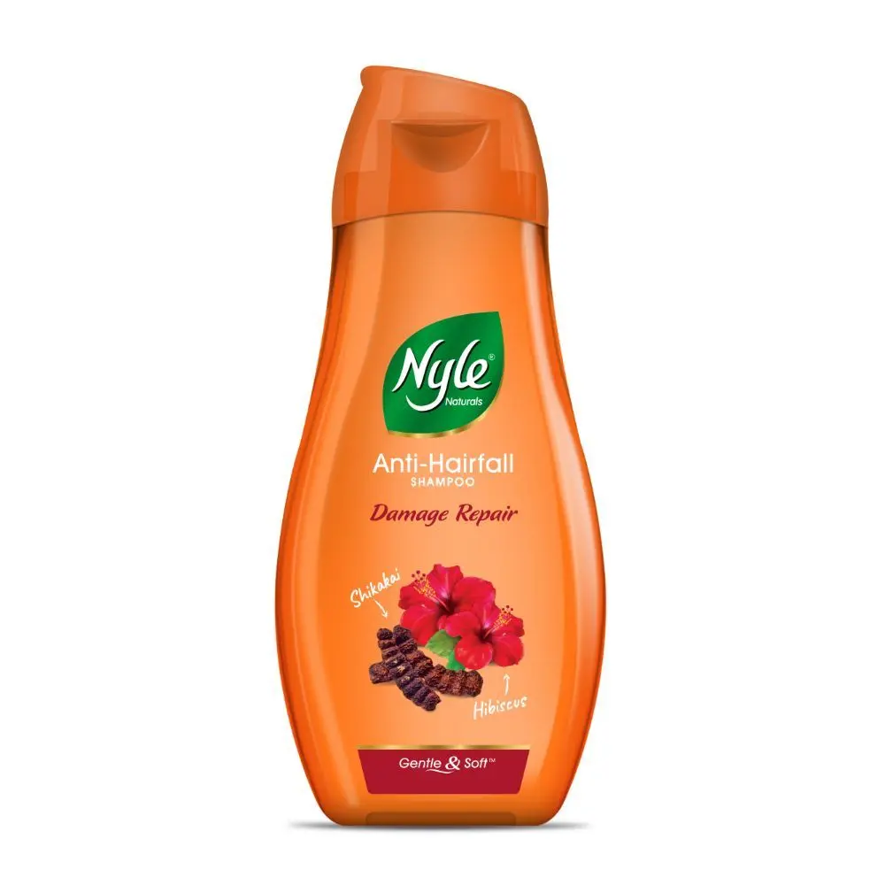 Nyle Naturals Damage Repair Shampoo, With Goodness Of Shikakai And Hibiscus, 180 ML