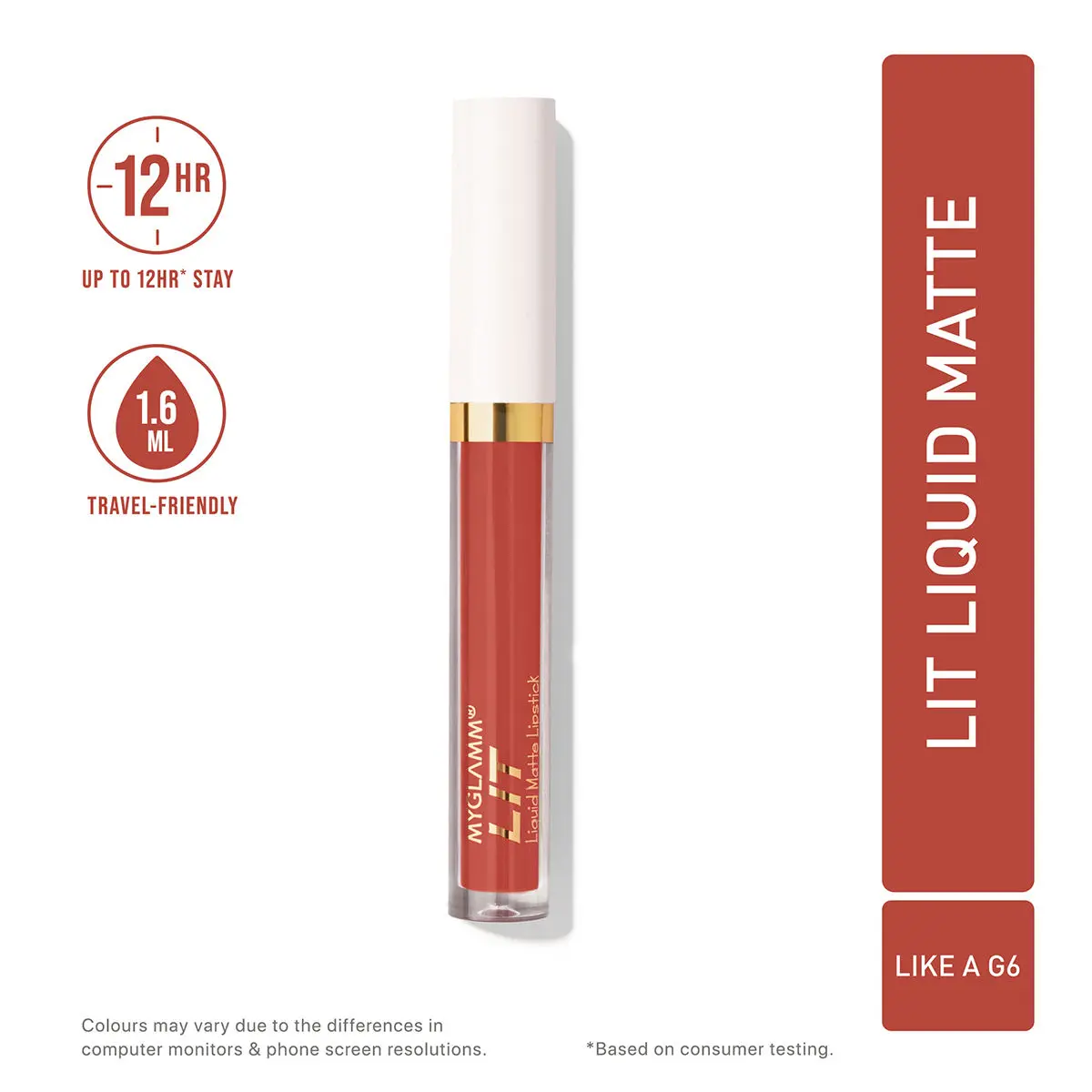 MyGlamm LIT Liquid Matte Lipstick - Like A G6 - 1.6 ml