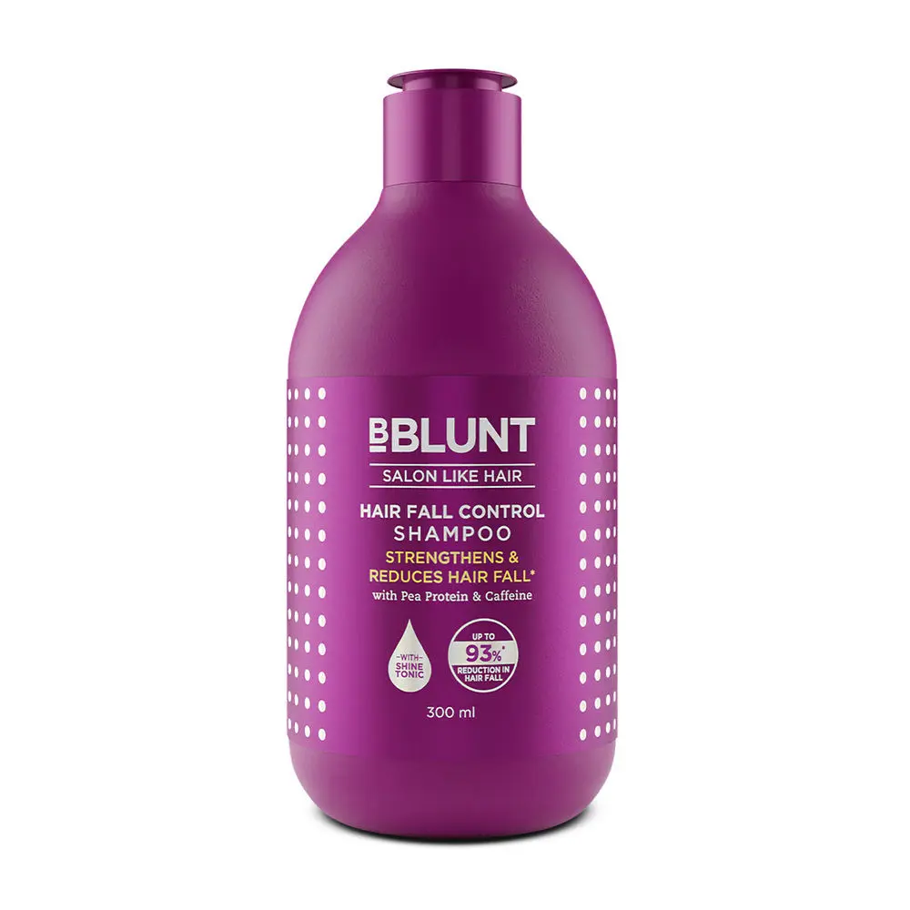 BBLUNT Hair Fall Control Shampoo with Pea Protein & Caffeine for Stronger Hair (300 ml)