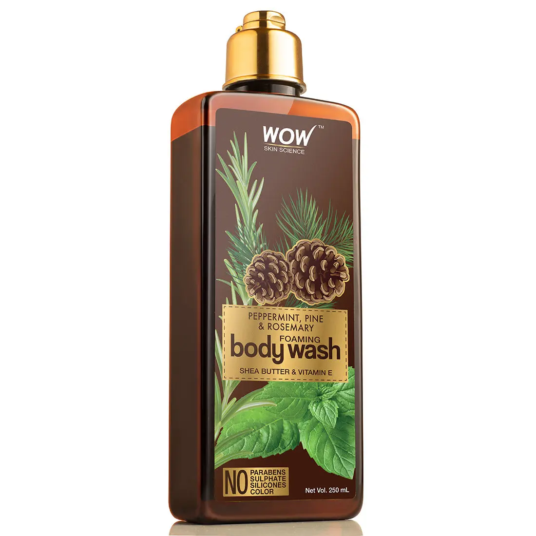 WOW Skin Science Peppermint, Pine & Rosemary Foaming Body Wash (250 ml)