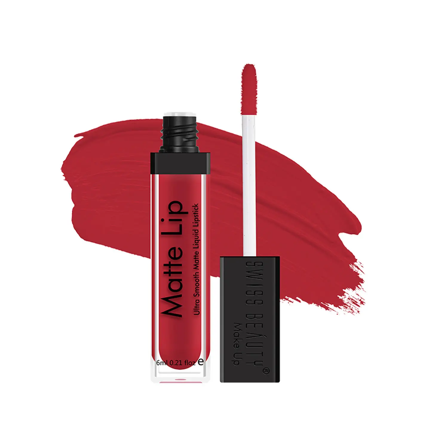 Swiss Beauty Ultra Smooth Matte Lip Liquid Lipstick Color Stay - Famous-Red (6 ml)