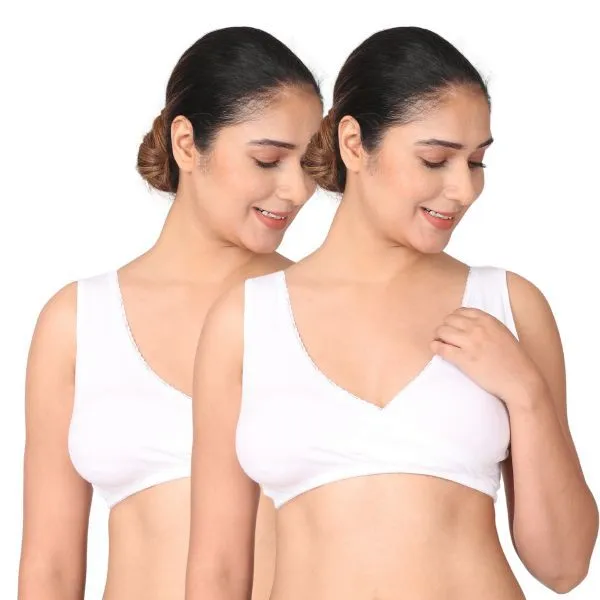 Morph Maternity Pack Of 2 Leak-Proof Sleep Nursing Bras - White