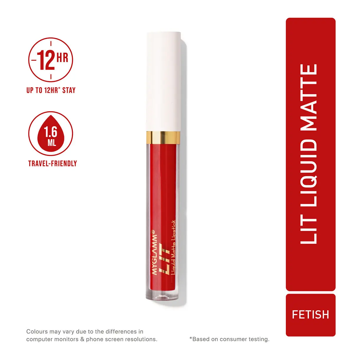 MyGlamm LIT Liquid Matte Lipstick - Fetish - 1.6 ml