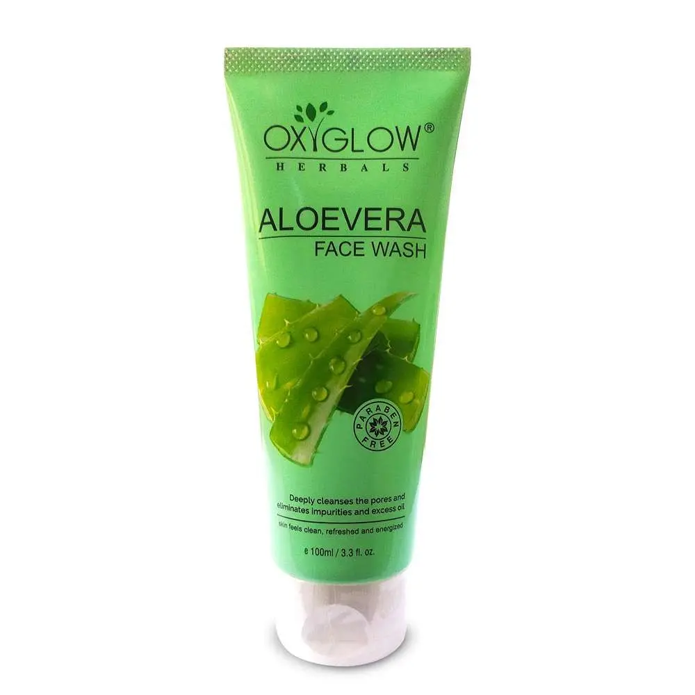 OxyGlow Herbals Herbals Aloevera face wash,100g,Skin Feels clean refreshed and energized