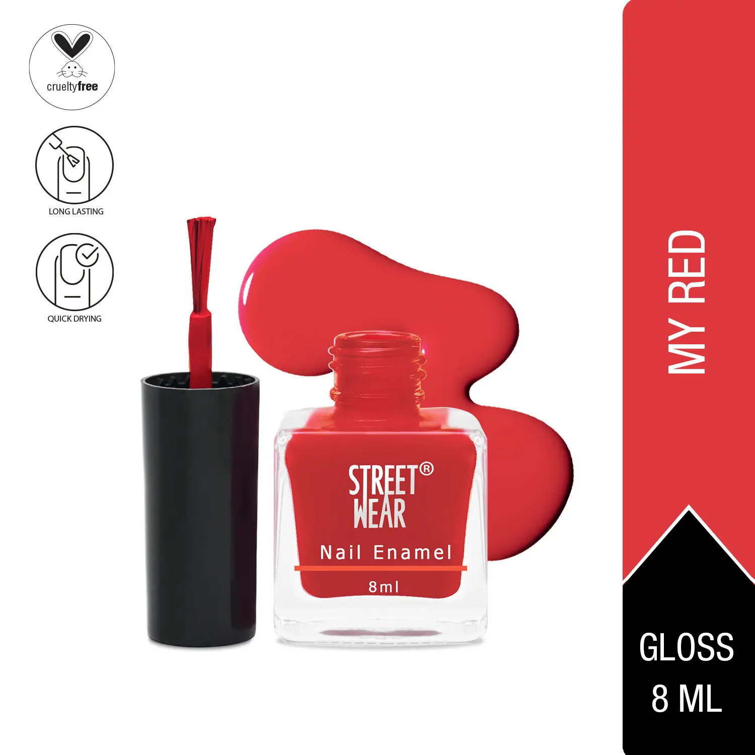 Street Wear Nail Enamel (Revamp) My Red (8 ml)