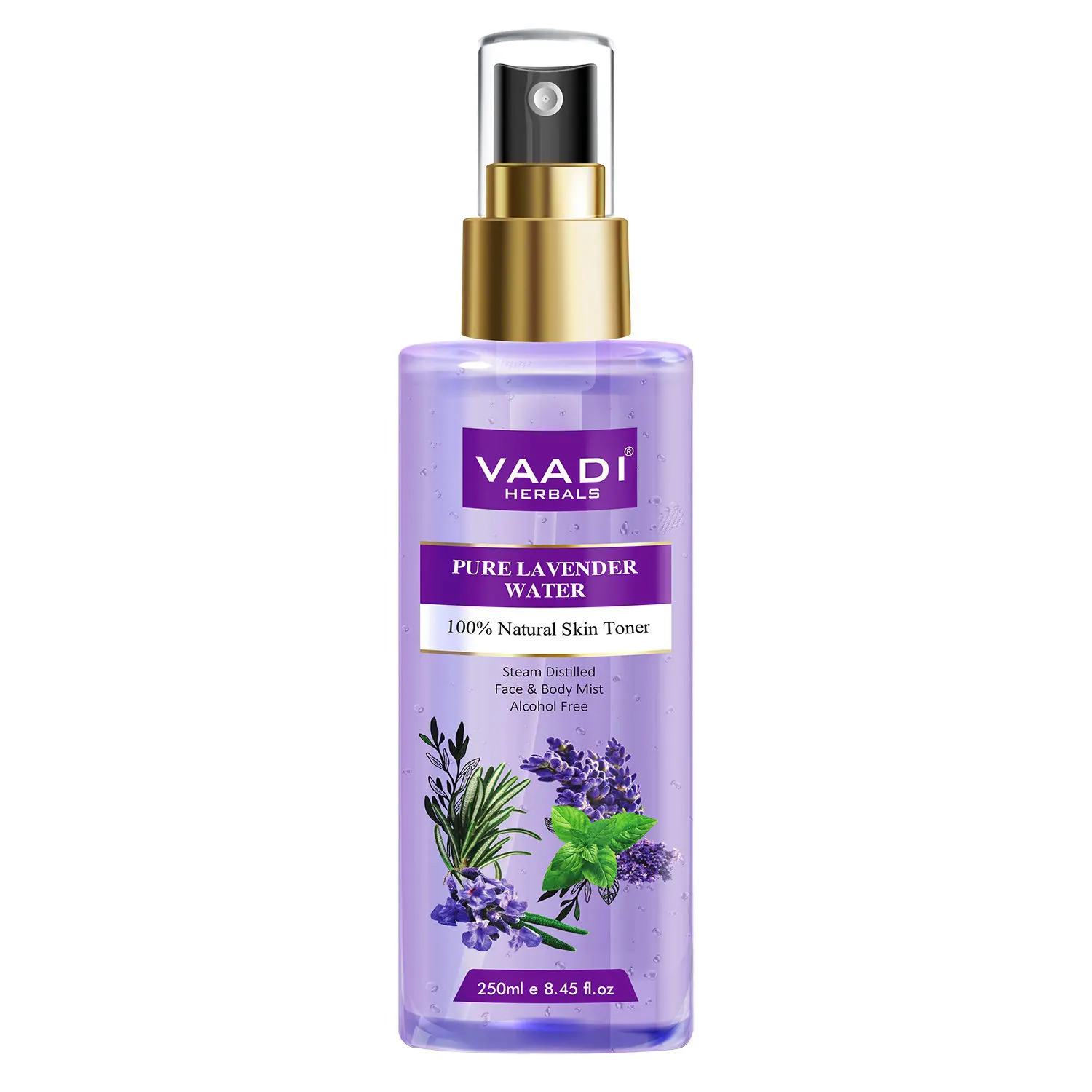 Vaadi Herbals Lavender Water -100% Natural & Pure Skin Toner (250 ml)