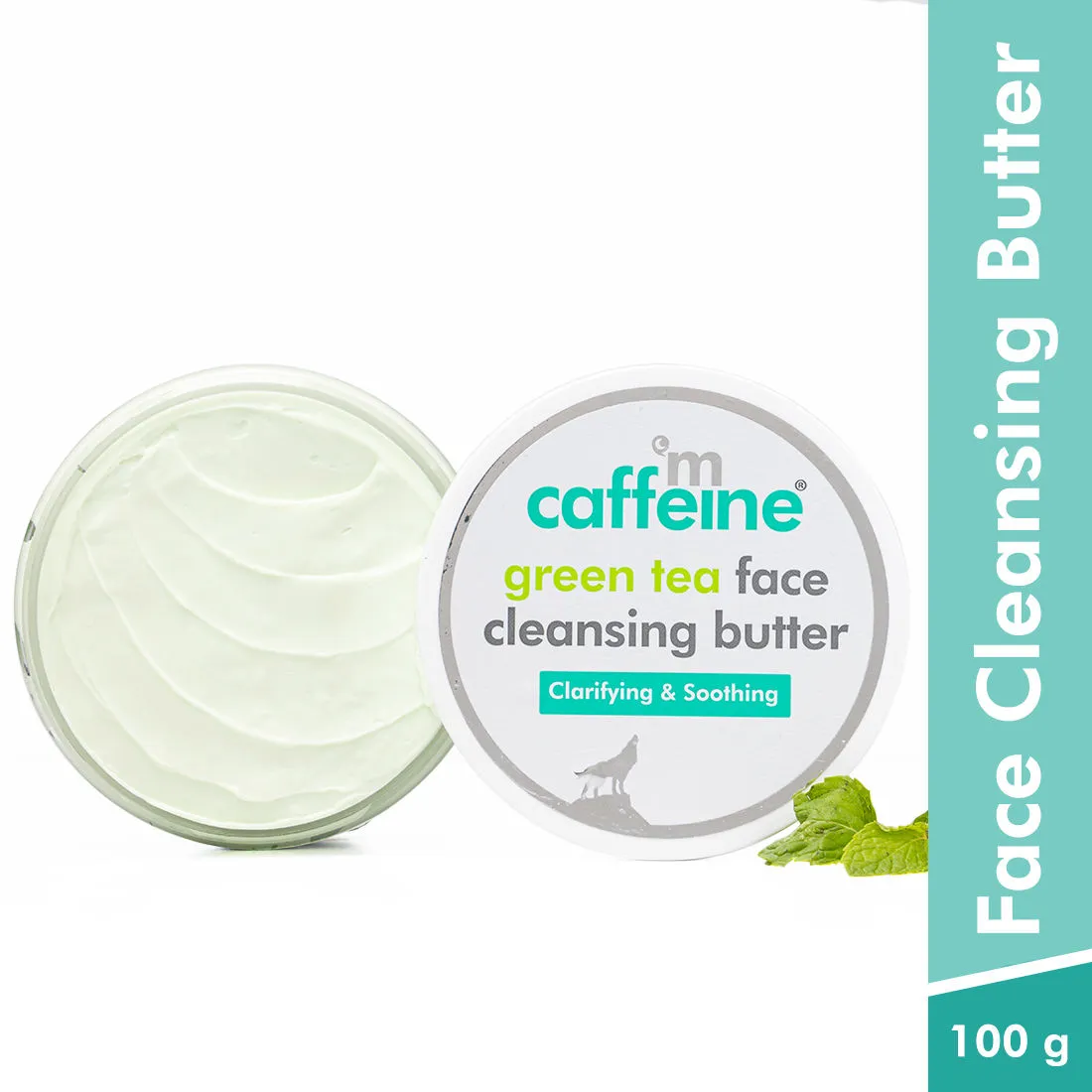 MCaffeine Green Tea Face Cleansing Butter - Shea Butter Makeup Remover- Moisturizing Face Cleanser