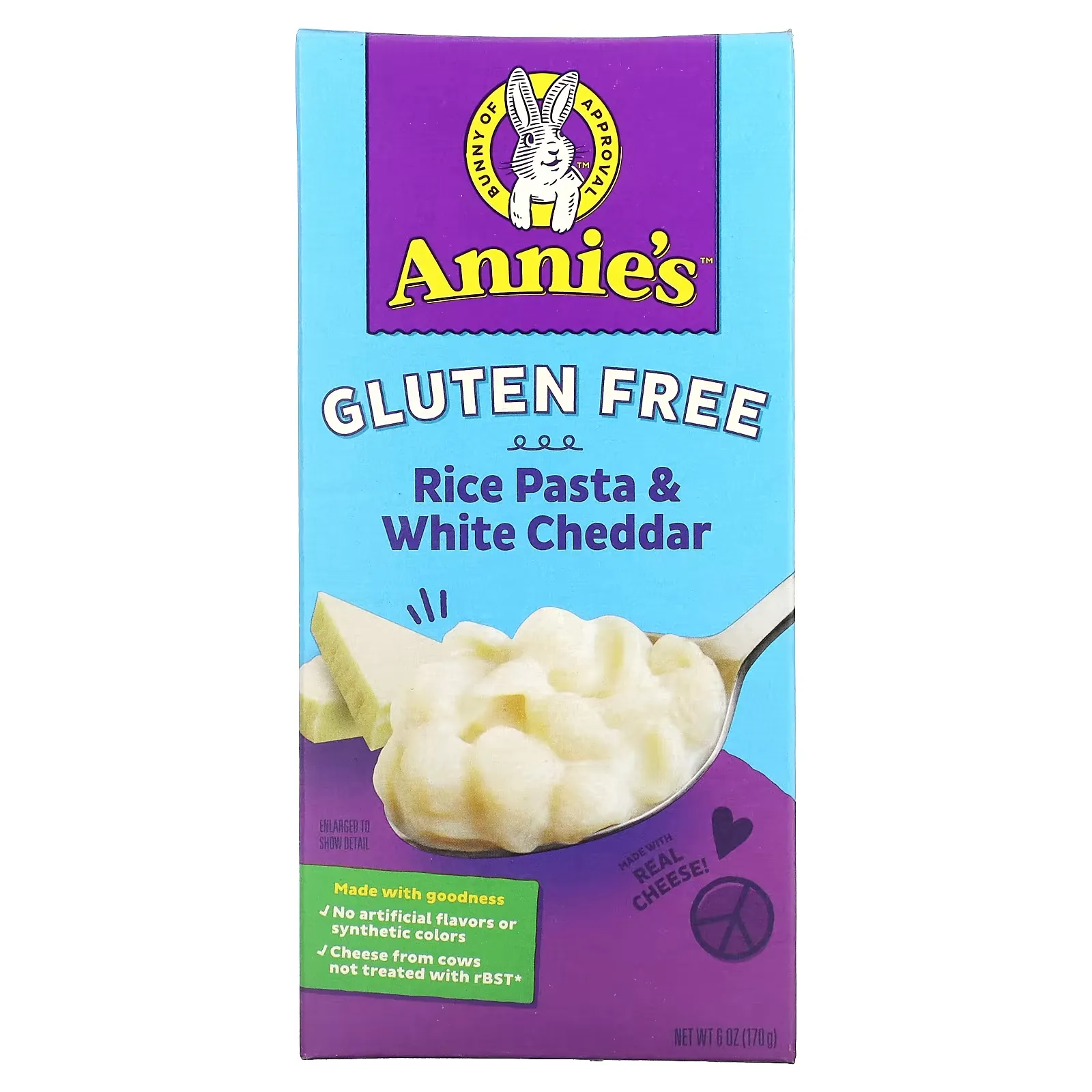 Rice Pasta & White Cheddar, Gluten Free, 6 oz (170 g)