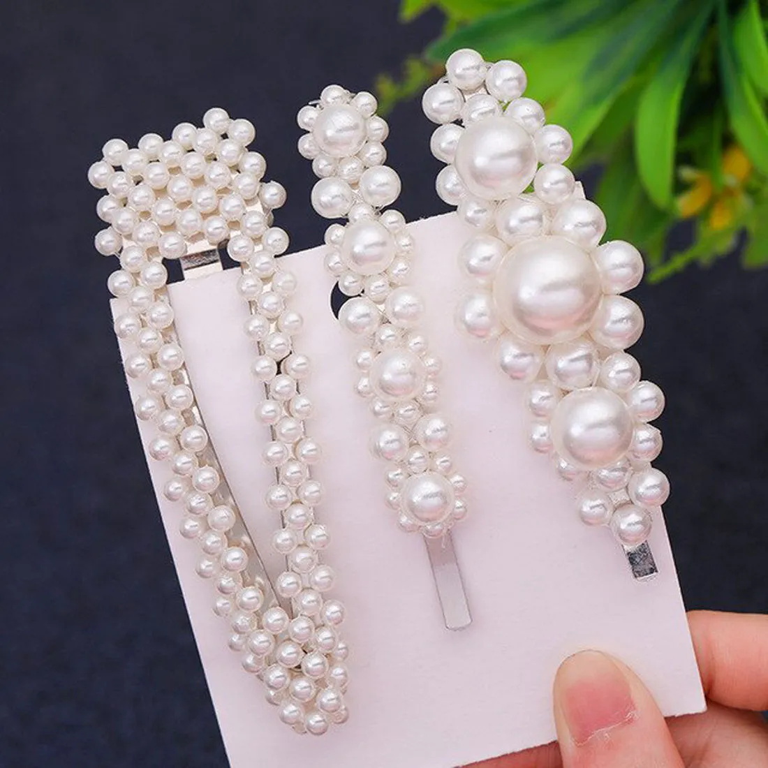 Jewels Galaxy Wonderful Pearl Studded Hairclip Jewellery For Women