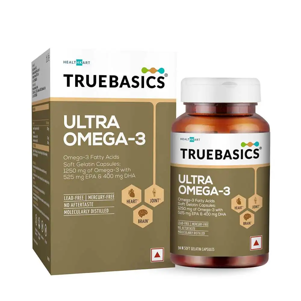 TrueBasics Ultra Omega-3 (EPA 525mg & DHA 400mg),  30 capsules