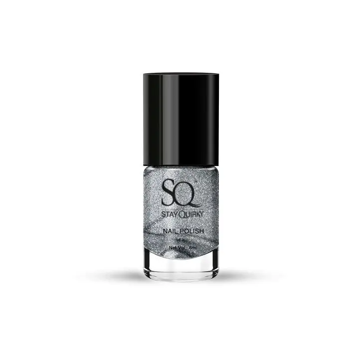 Stay Quirky Nail Polish, Silver, Metallic Lust - Silver Longing 3 (6 ml)