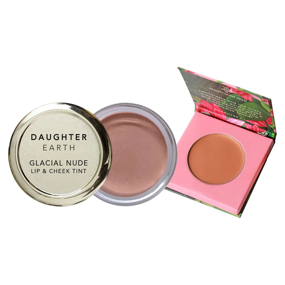 Daughter Earth Concealler (Mocha) + Lip And Cheek Tint (Glacial Nude)