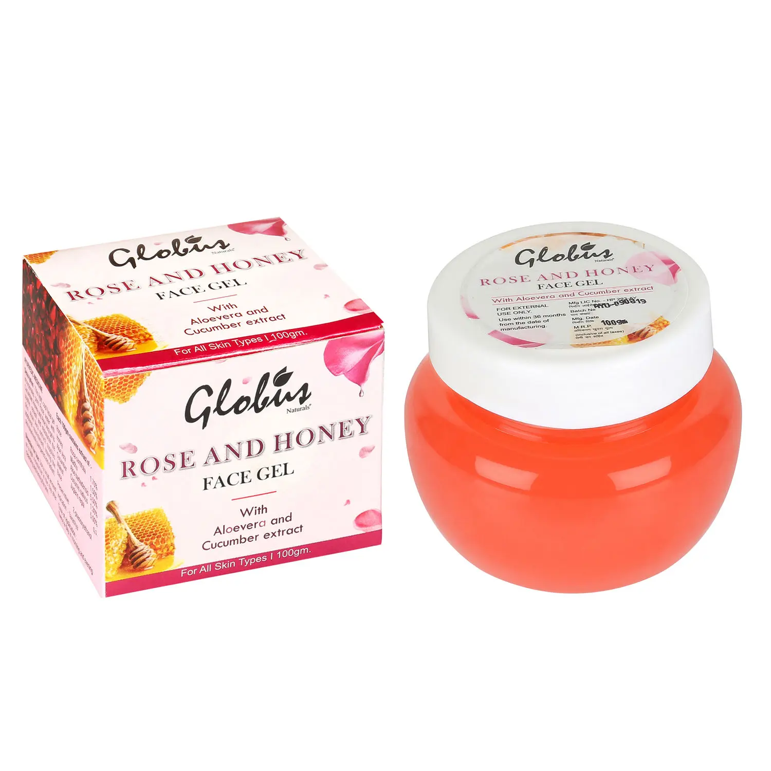 Globus Naturals Rose And Honey Face Gel (100 gm)