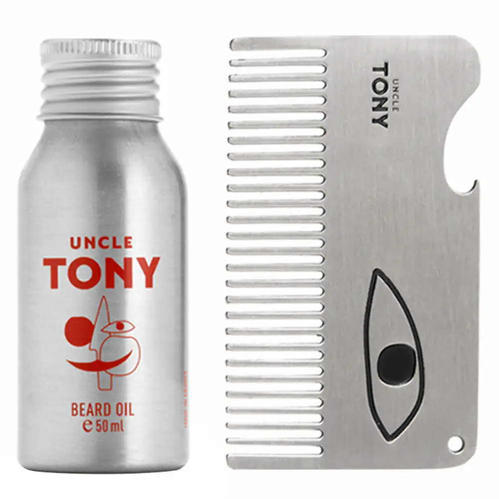 Uncle Tony Beard Oil + Comb Set,  2 Piece(s)/Pack  for All Types of Beard