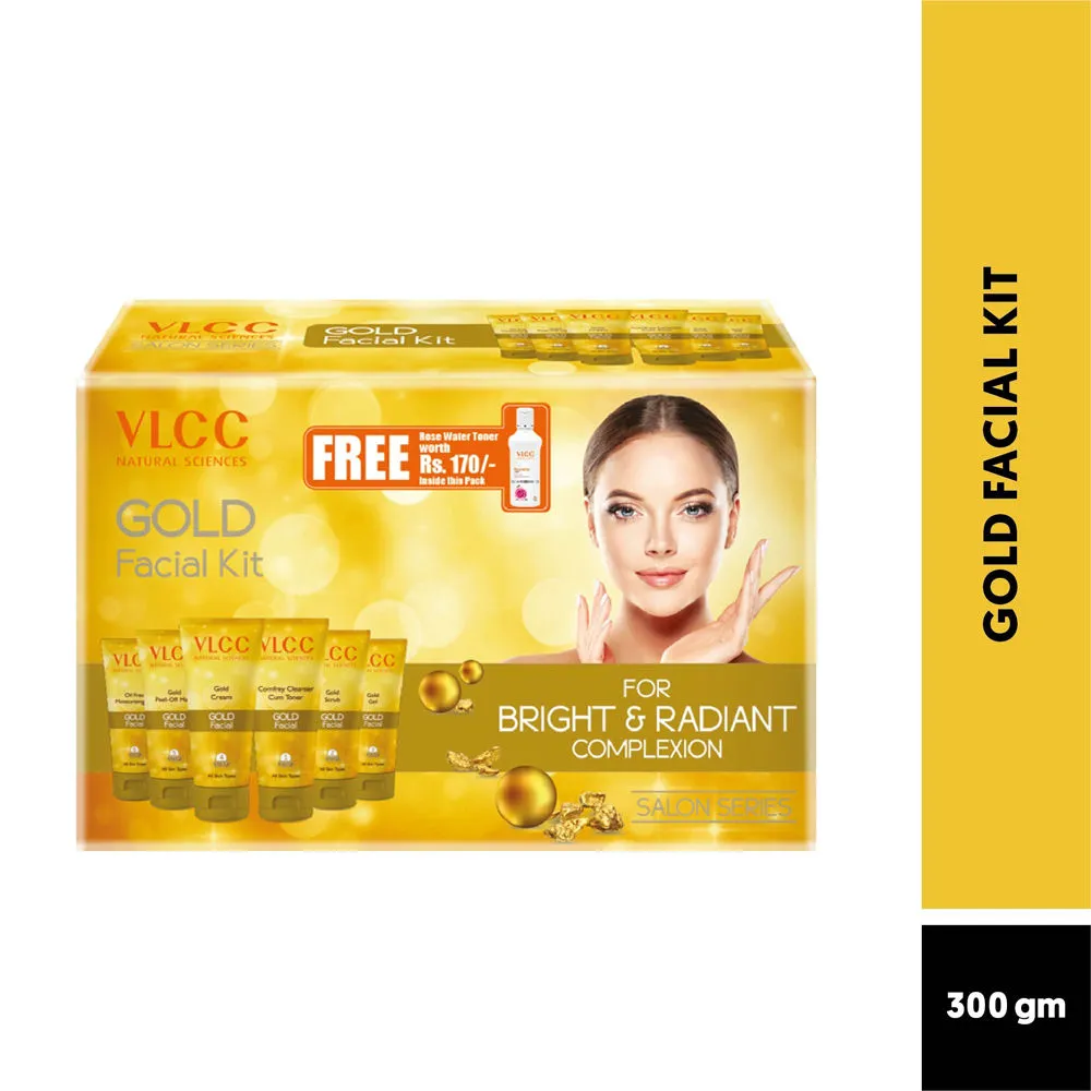 VLCC Gold Facial Kit + FREE Rose Water Toner Worth Rs 170