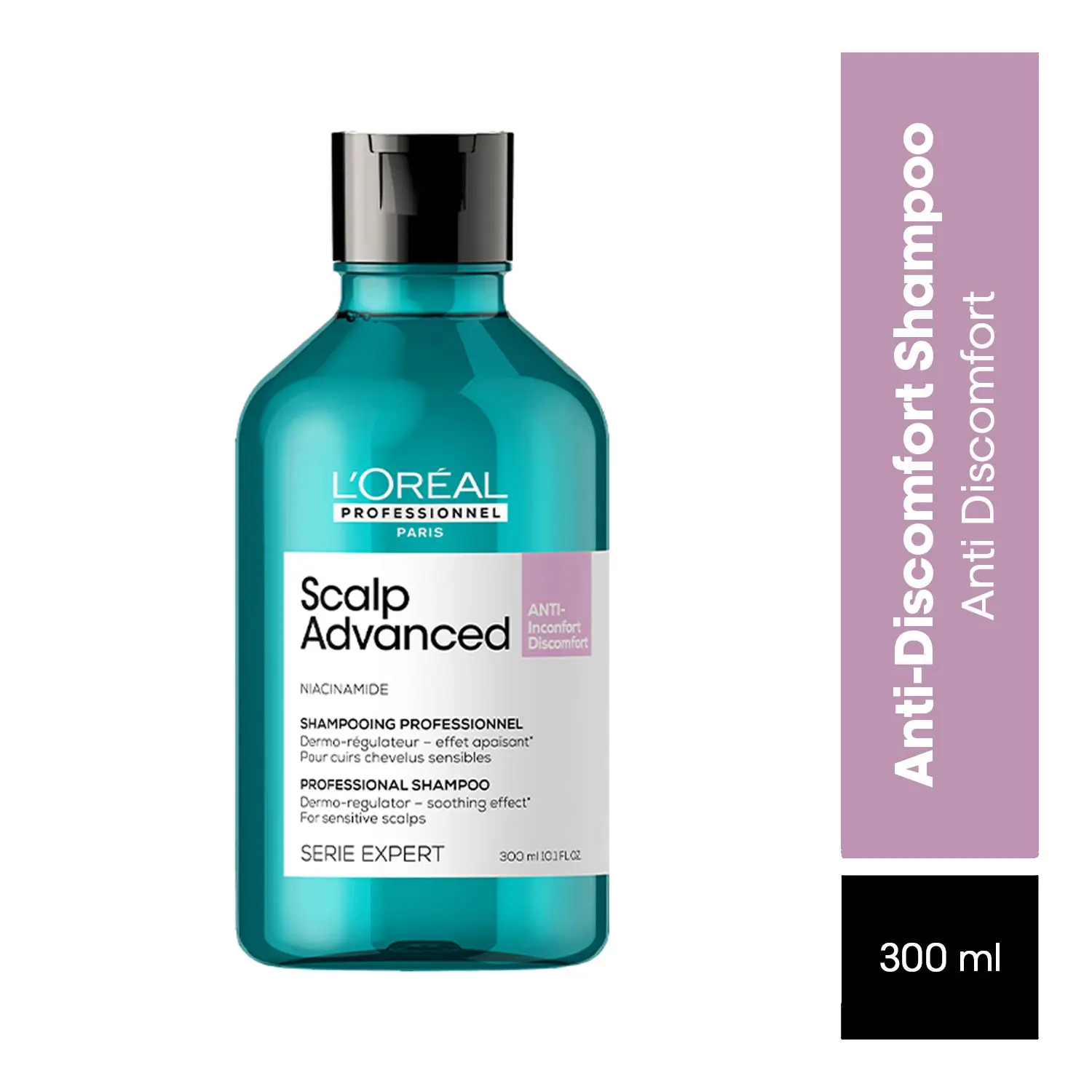 L'Oreal Professionnel Scalp Advanced Anti-Discomfort Dermo-Regulator Shampoo | For Sensitive Scalp | Enriched with Niacinamide | (300 ml)