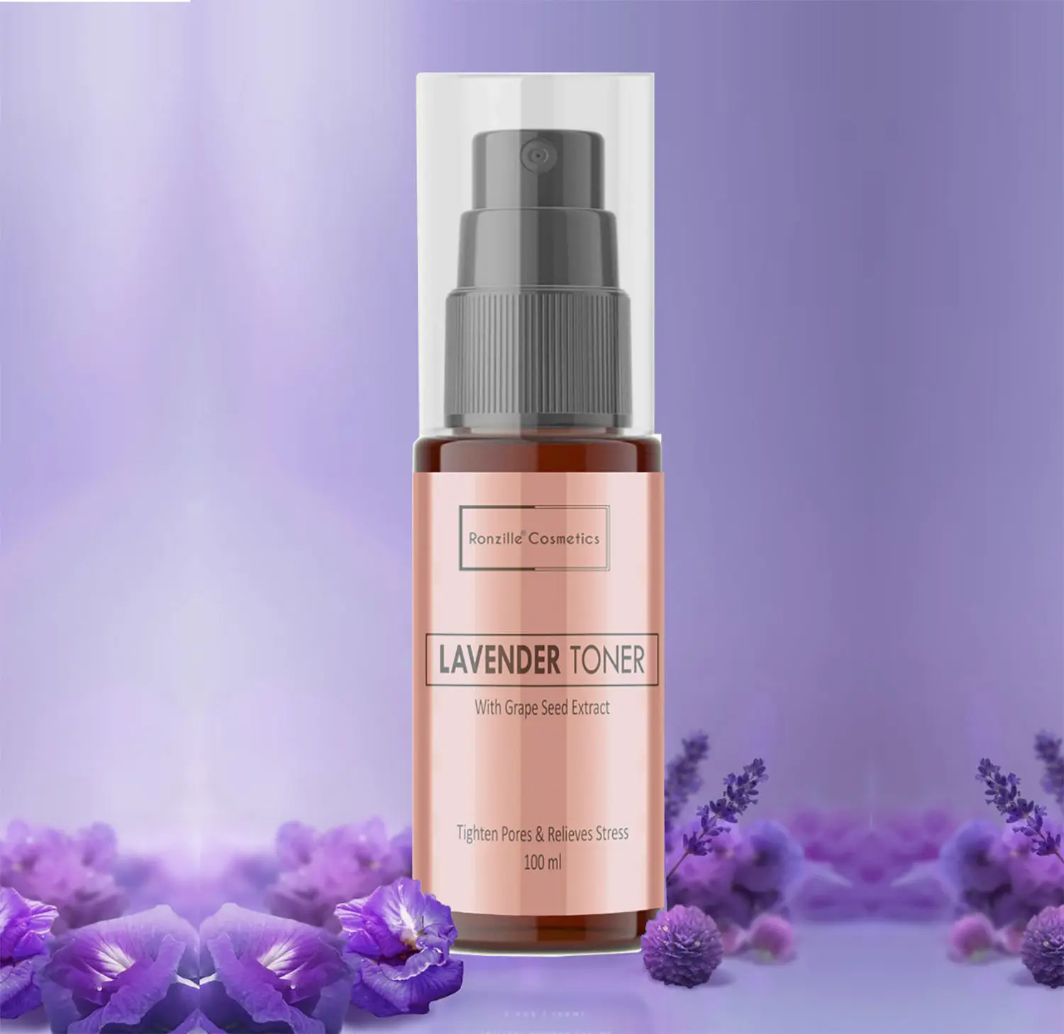 Ronzille Lavender Toner for Wrinkle Free, Smooth and Glowing Skin for men and women