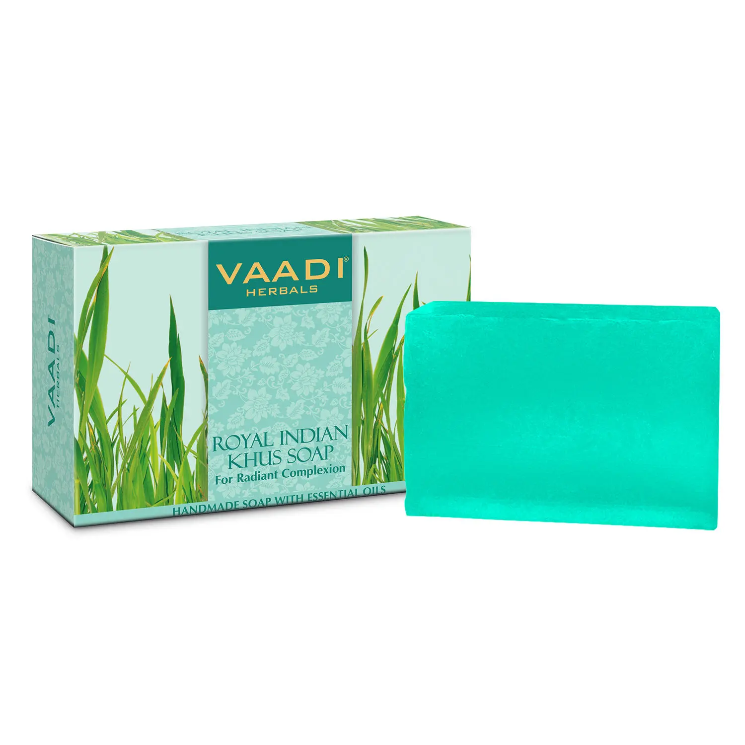 Vaadi Herbals Royal Indian Khus Soap with Olive & Soyabean Oil (75 g)