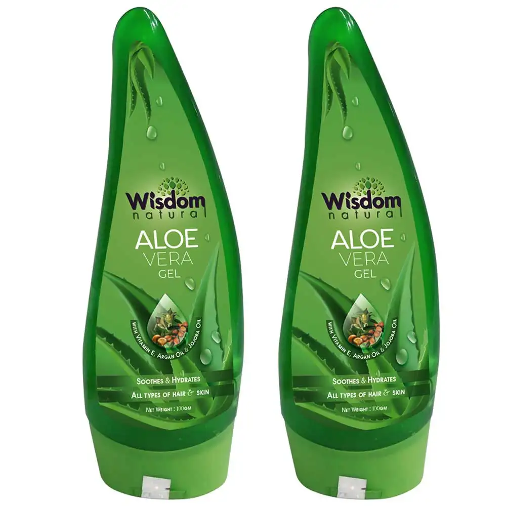 Wisdom Natural Aloevera Gel -Pack of 2,  100 g  All Types of Hair & Skin