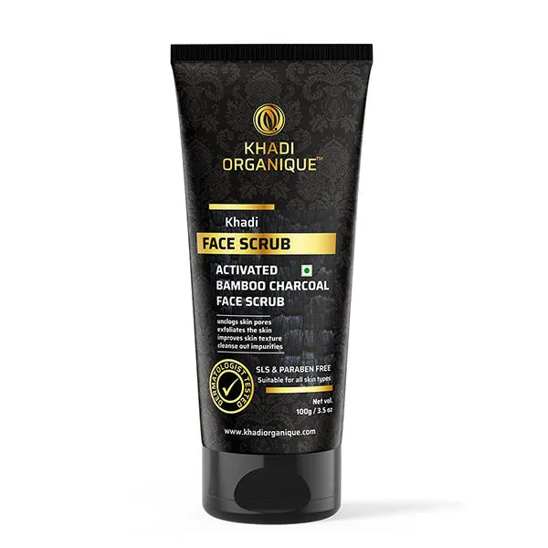 Khadi Organique Activated Bamboo Charcoal Face Scrub