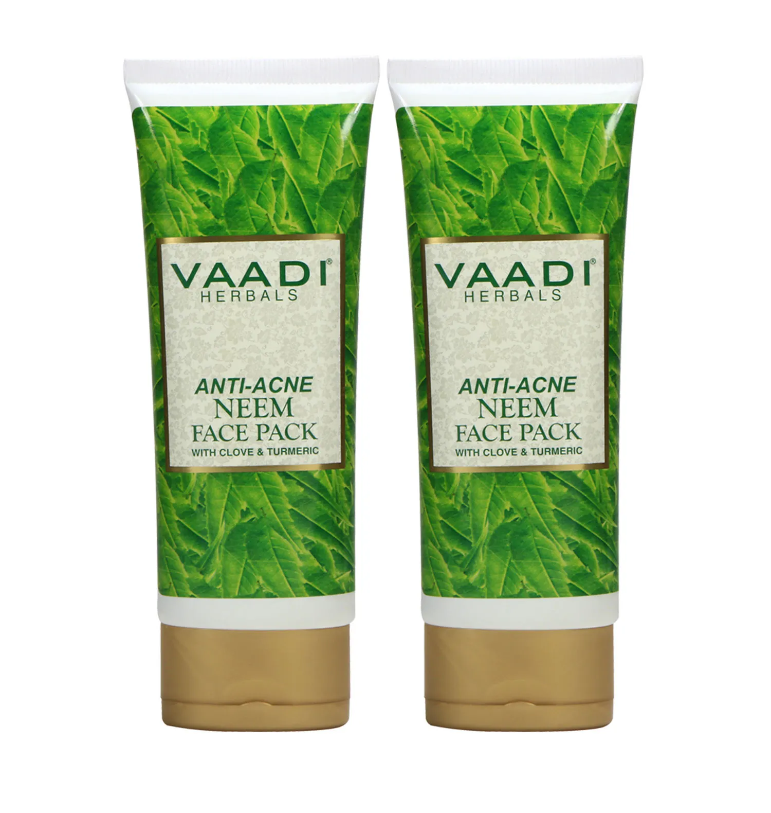 Vaadi Herbals Value Pack of 2 Anti-Acne Neem Face Pack with Clove & Turmeric