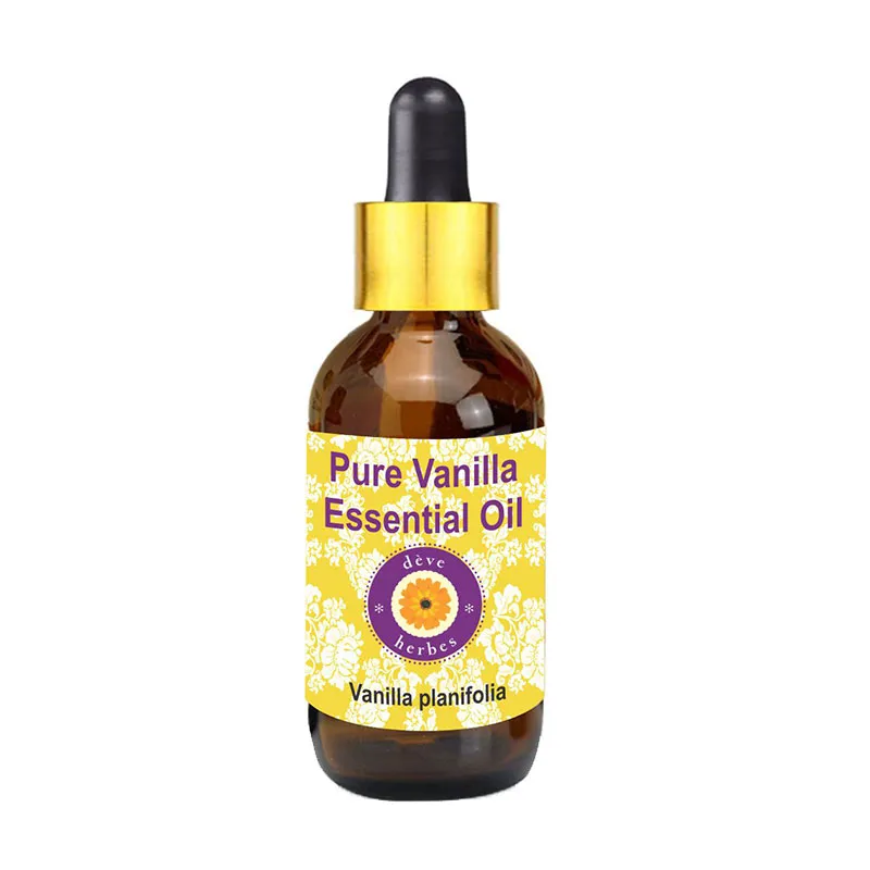 Deve Herbes Pure Vanilla Essential Oil Vanilla Planifolia 100% Therapeutic Grade Distilled