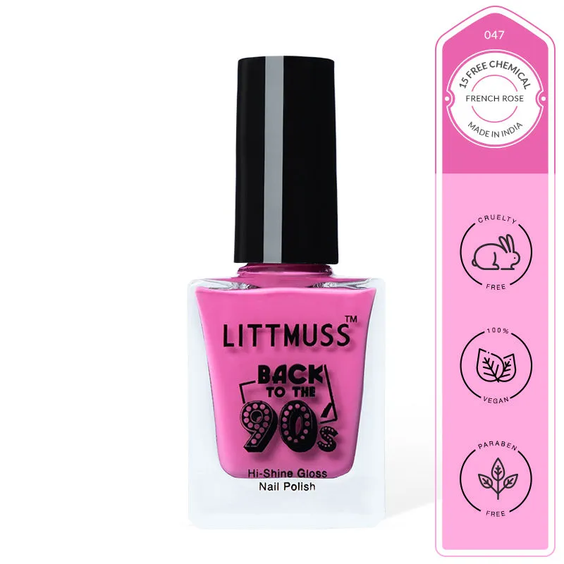 Littmuss Nail Polish Back To The 90'S Hi-Shine Gloss Nail Paint - French Rose - 047