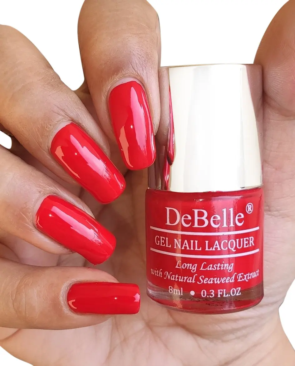 DeBelle Gel Nail Lacquer Glossy French Affair - Red, (8 ml)