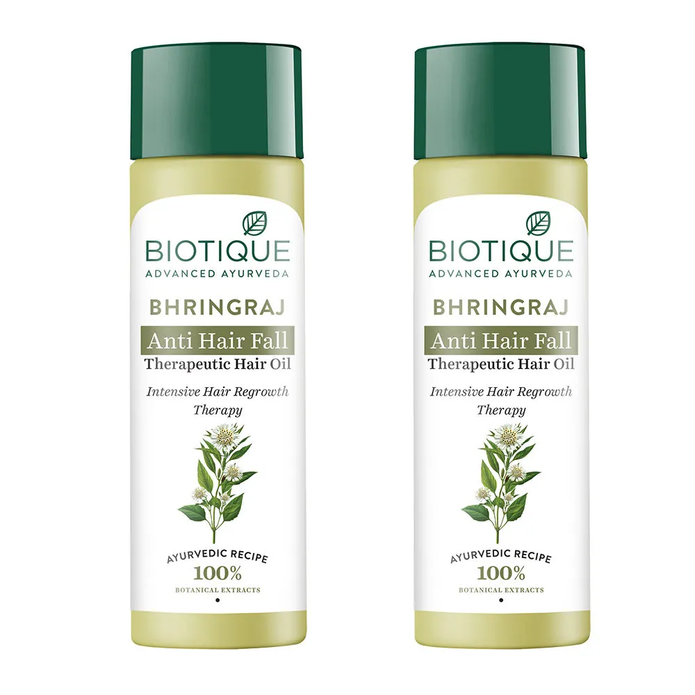 Biotique Bio Bhringraj Therapeutic Oil for Falling Hair (Pack of 2)