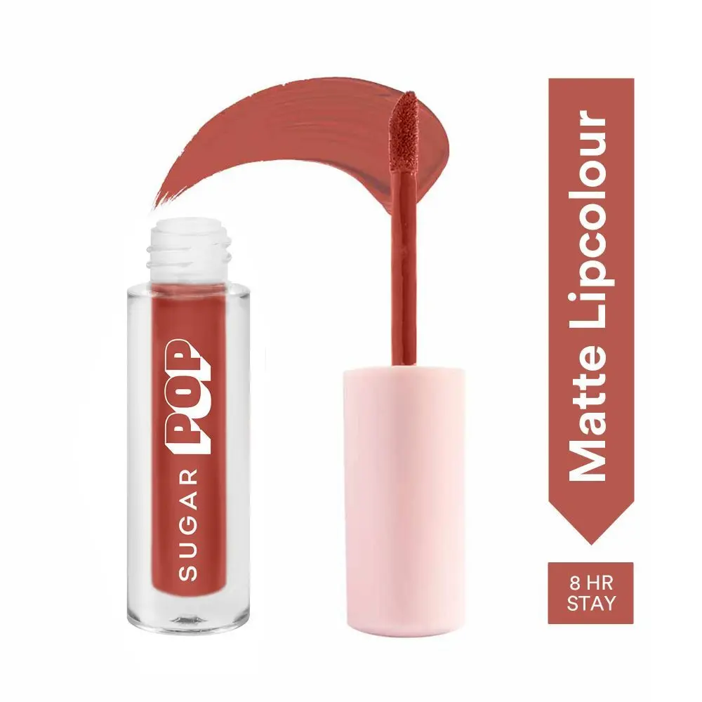 SUGAR POP Matte Lipcolour - 10 Rosewood (Nude) a€“ 1.6 ml -Nude Lipstick for Women l  Smudge Proof