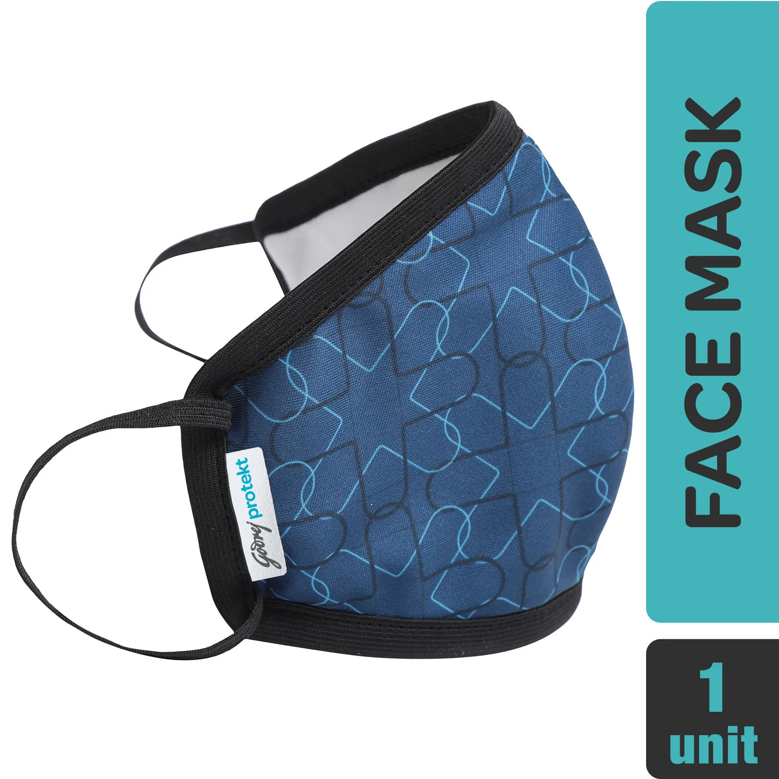 Godrej Protekt P-W95 Reusable Face Mask with 6 Layer Germ Shield Technology - Navy