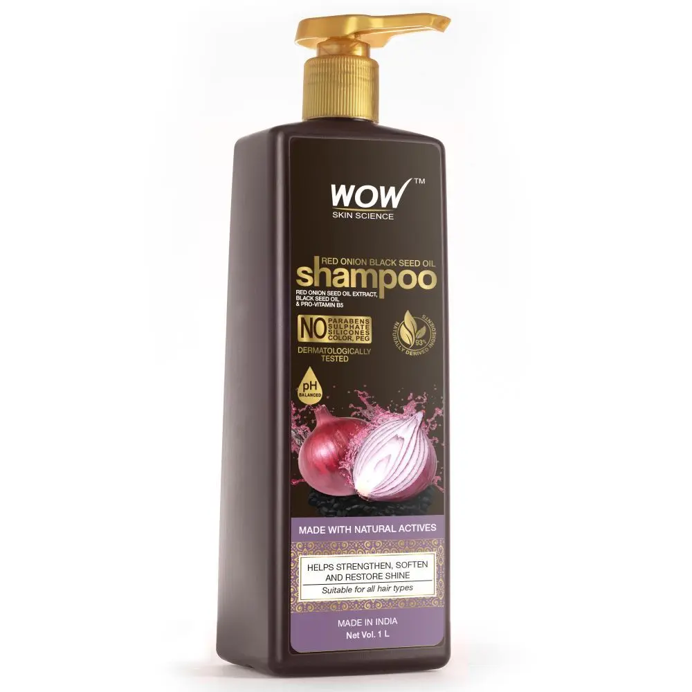 WOW Skin Science Red Onion Black Seed Shampoo- 1000 mL