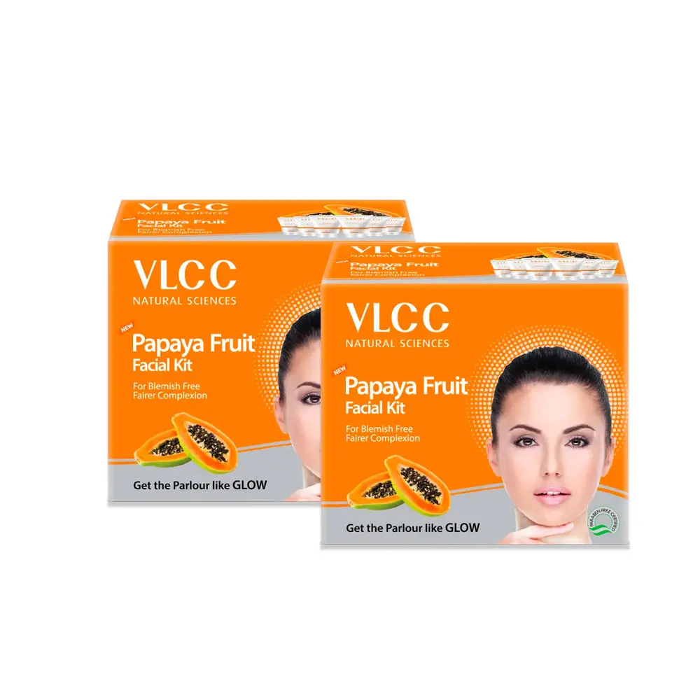 VLCC Papaya Fruit Facial Kit (60 g) - Pack of 2