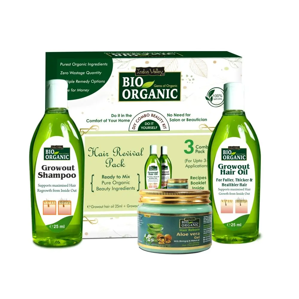 Indus Valley Bio Organic Hair Revival Gift Pack DIY Kit