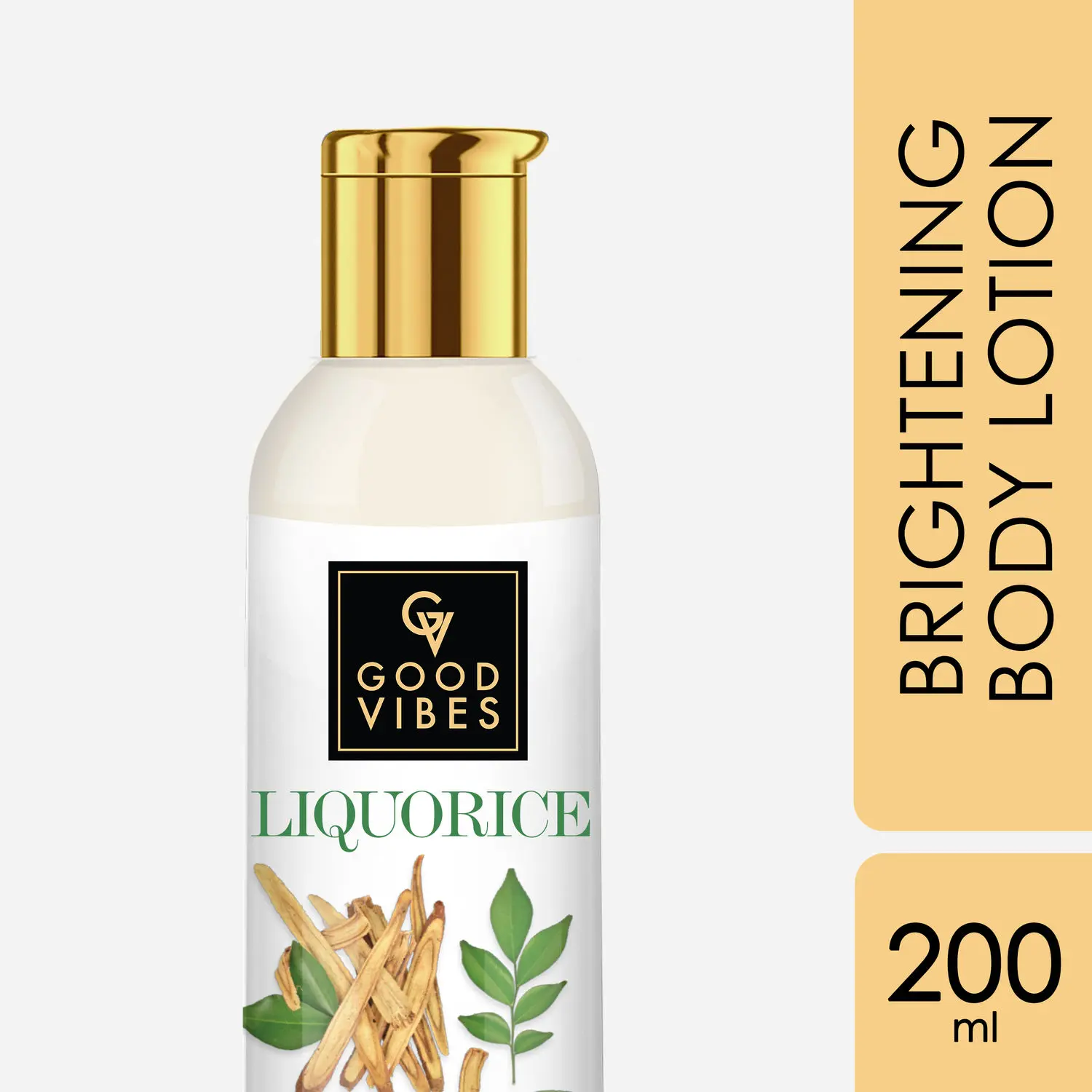 Good Vibes Liquorice Brightening Body Lotion | Moisturizing, Softening | With Avocado Oil | No Parabens, No Sulphate, No Animal Testing (200 ml)